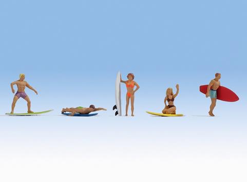 Noch 15853 Surfers (5) Figure Set - OO / HO Scale