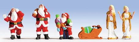 Noch 15920 Santa Claus (3) Angels (2) and Accessories Figure Set - OO / HO  Scale