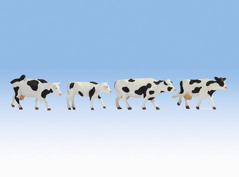 Noch 17900 Cows Black & White Figure Set (4 Animals) - O Scale