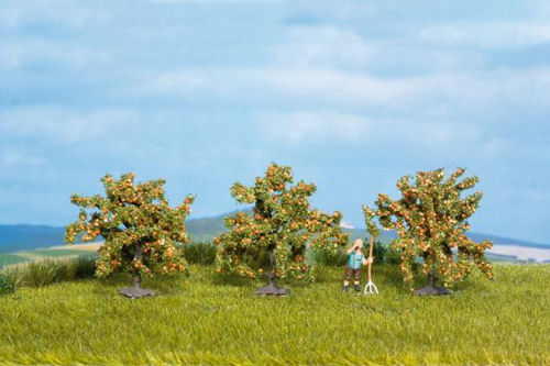 Noch 25114 Orange (3) Classic Trees 4cm - Suitable for OO, HO, TT and N Scales