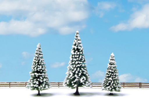 Noch 25234 Snow Covered Fir Trees - 3 trees (Classic Range) between 8 and 12cm high (Suitable for OO,HO,TT,N and TT Scales)
