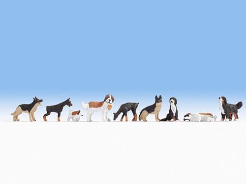 Noch 36717 Dogs (9) Figure Set (N Scale)
