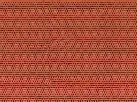 Noch 56690 Plain Red Tile 3D Cardboard Sheet 25cm x 12.5cm (OO / HO Scale)