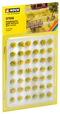 Noch 07036 Blooming Yellow Grass Tufts Mini Set 6mm (42)