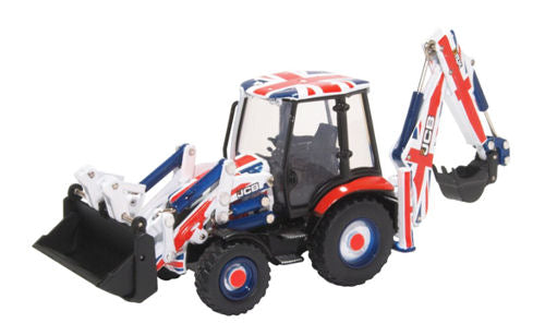 Oxford Construction 763CX002 3CX Eco Backhoe Loader Union Flag Livery - 1:76 Scale (OO)