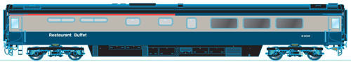 Oxford Rail OR763RB001B Mk3a RUB Coach Blue / Grey M10005 - OO Gauge