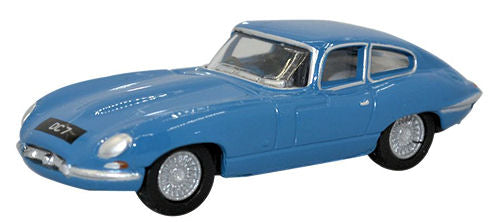 Oxford Diecast 76ETYP010 Jaguar E Type Coupe Bluebird Blue (Donald Campbell) - 1:76 Scale
