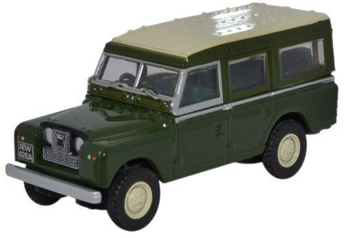 Oxford Diecast 76LAN2002 Land Rover Series II Station Wagon Bronze Green - OO Scale