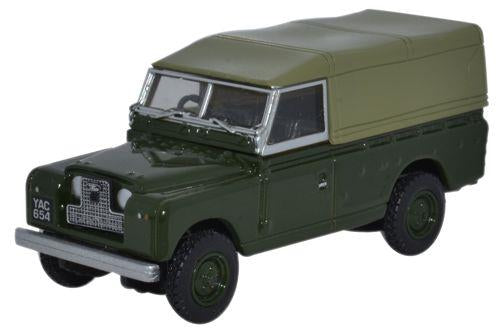 Oxford Diecast 76LAN2011 Land Rover Series II Canvas Back Bronze Green - OO Scale