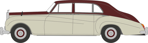 Oxford Diecast 76RRP5002 Rolls Royce Phantom V Burgundy/Silver Sand 1:76 (OO) Scale)
