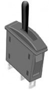 Peco PL-26B Point Switch Black (Passing Contact for Turnout Motors)