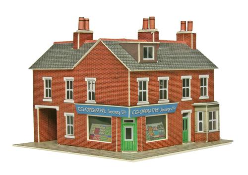 Metcalfe PN116 Red Brick Corner Shop and Pub Card Kit - N Scale