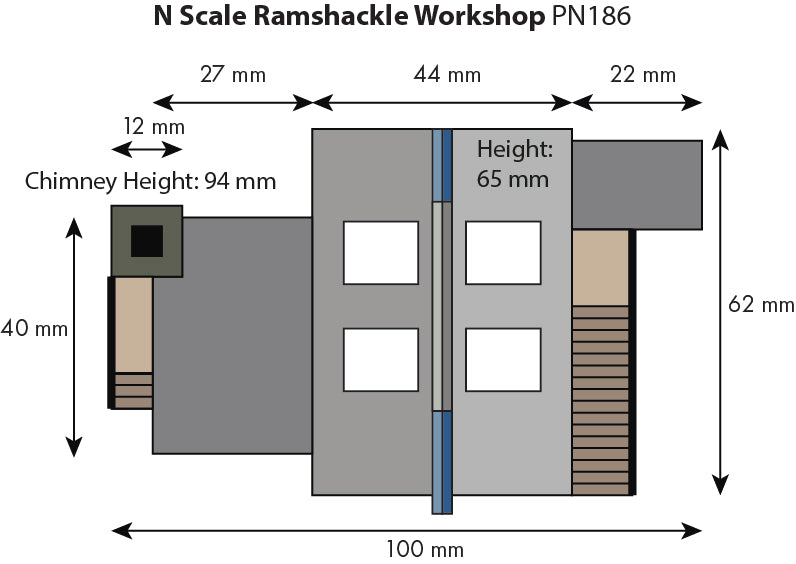 Metcalfe PN186 Ramshackle Workshop Card Kit - N Scale