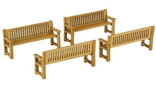 Metcalfe PO503 Park Benches (4) Card Kit - OO / HO Scale