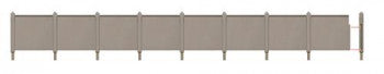 Peco LK-744 Concrete Fencing (SR Panel Type) Kit (Unpainted Light Brown Plastic) - O Scale