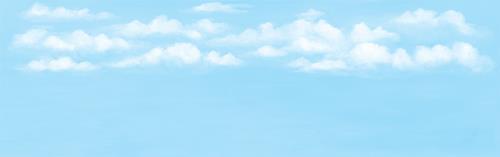 Peco SK-19 Cloudy Sky Scenic Background - Large  (228mm x 736mm) Suitable for Gauges Z to O