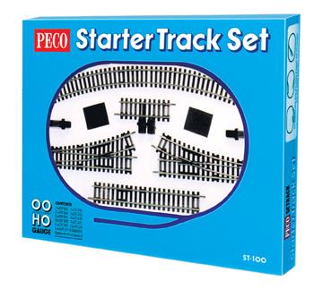 Peco ST-100 Starter Track Set (Setrack 2nd Radius Curves) - OO / HO Scale