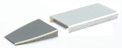 Peco ST-297 Platform Ramp (2 Sections) - Stone Edging - OO Scale