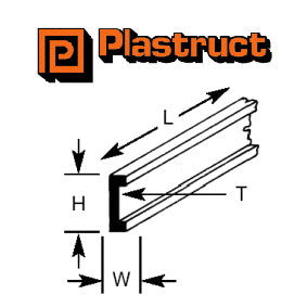 Plastruct CFS-3 Channel (2.4mm x 1.0mm x 250mm)