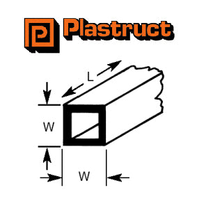 Plastruct STFS-10 Square (7.9mm) ** Due to hign postages rates we regret this item cannot be provided by Mail Order **