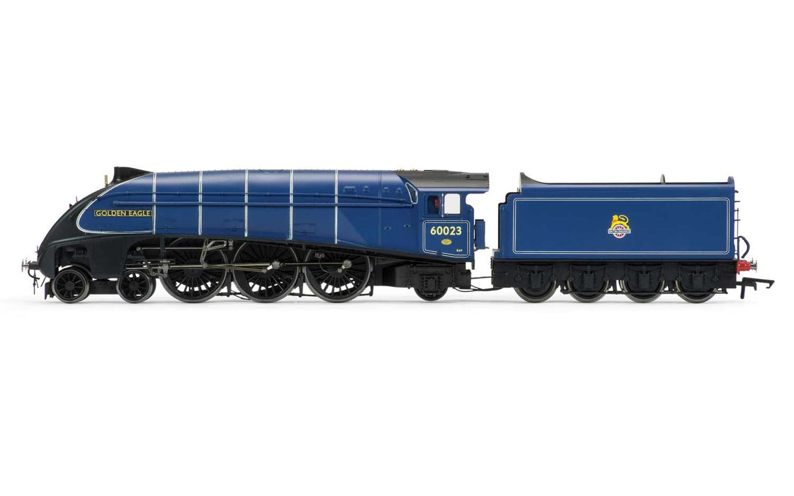Hornby R3320 BR Class A4 Rebuilt 4-6-2 Steam Locomotive Number 60023 named "Golden Eagle" in British Railways Blue with Early Crest - OO Scale ** Discontinued item only 1 in stock ""