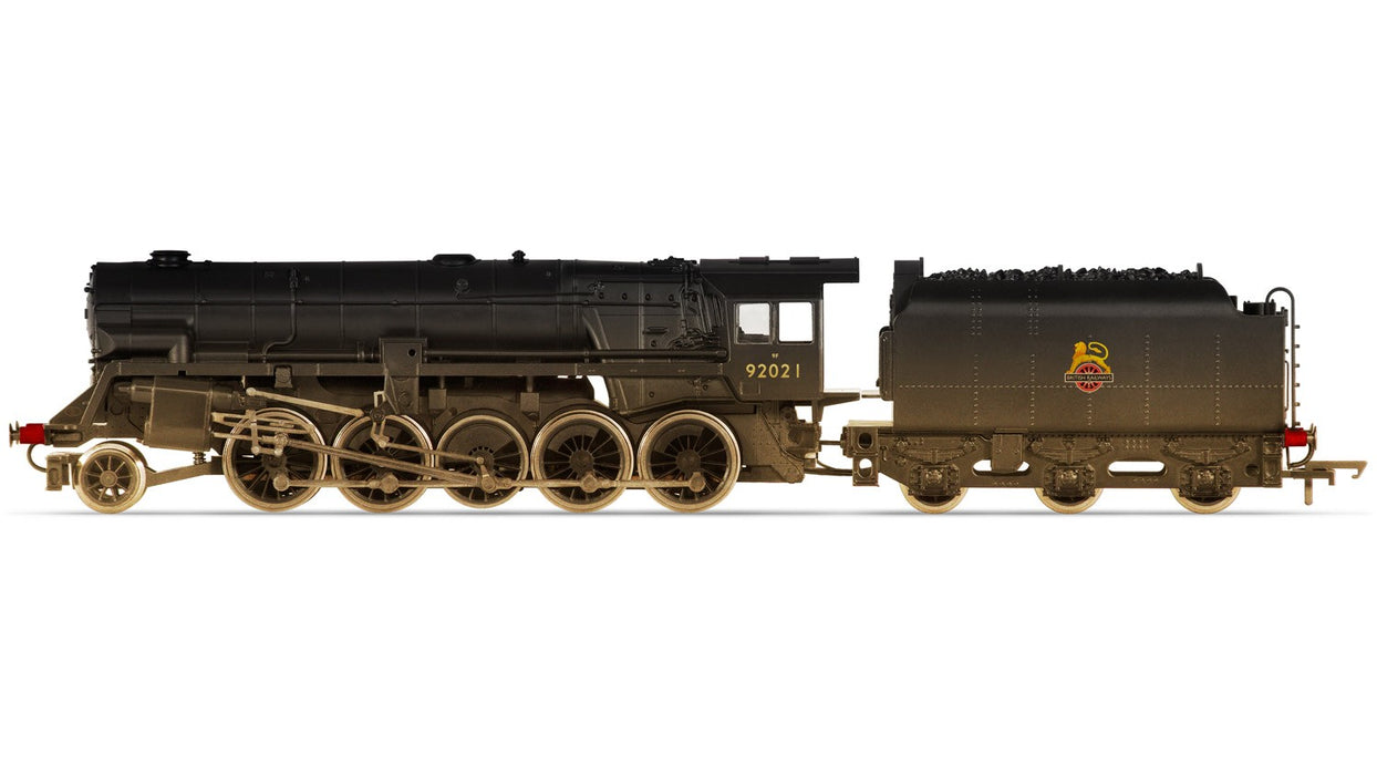 Hornby R3356 (Railroad Range) Class 9F 2-10-0 Steam Locomotive with Crosti Boiler Number 92021 2-10-0 in BR Black Livery with Early Crest - OO Scale ** Last one in Stock - Product no longer available from Manufacturer **