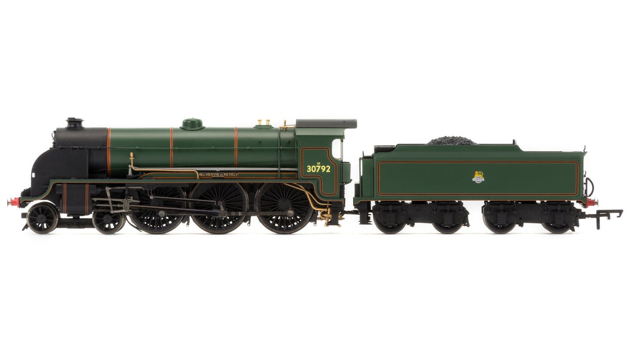 Hornby R3456 N15 King Arthur Class Steam Locomotive number 30792 "Sir Hervis de Revel" BR Green - OO Gauge