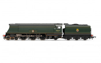 Hornby R3861 Merchant Navy Class (Unrebuilt) Class 4-6-2 35017 "Belgian Marine" BR Green with Early Crest - OO Scale