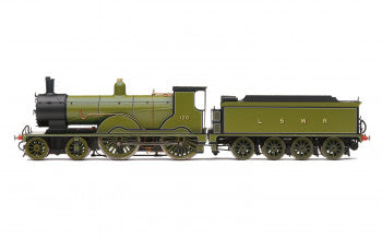 Hornby R3863 LSWR T9 Class 4-4-0 Steam Locomotive Number 120 in LSWR Green Livery - OO Gauge
