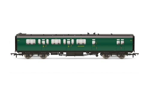 Hornby R4884C Bulleid 59' Corridor 3rd Class Brake Coach Number 2862 Southern Railway Green - OO Gauge