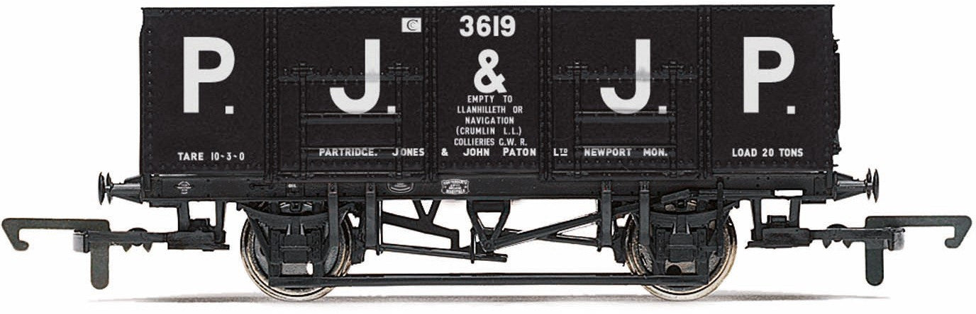 Hornby R6818 21T Mineral Wagon Branded "P J & J P" Number 3619 - OO Gauge