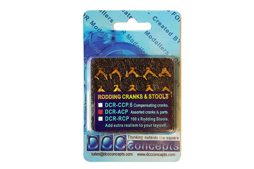 DCC Concepts DCR-ACP Rodding Cranks and Stools (Assorted)