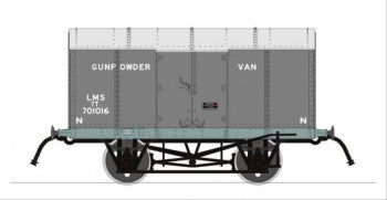 Rapido Trains 902006 Gunpowder Van - RCH Pattern in LMS Grey (Late) Nr 701016 - OO Gauge