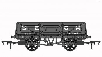 Rapido Trains 906001 SECR 10T 5 Plank Open Wagon (Diagram 1347) in SECR Grey Nr 9601 - OO Gauge