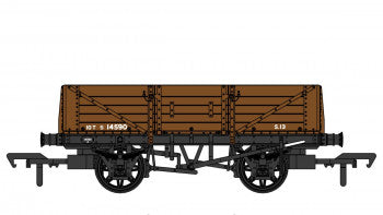 Rapido Trains 906017 SECR 10T 5 Plank Open Wagon (Diagram 1349) in BR Brown Nr S14590 - OO Gauge
