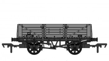 Rapido Trains 906018 SECR 10T 5 Plank Open Wagon (Diagram 1349) in BR Grey Nr S14571 - OO Gauge