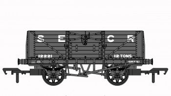 Rapido Trains 907001 SECR 12T 7 Plank Open Wagon (Diagram 1355) in SECR Grey Nr 9601 - OO Gauge