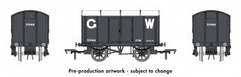 Rapido Trains 908002 "Iron Mink" Van No.57066 in GWR Grey (25* Lettering) - OO Gauge