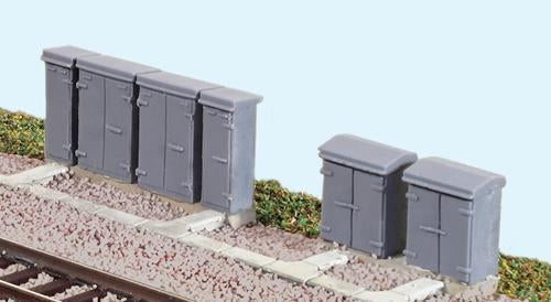 Ratio 257 Relay Boxes Kit (Pack of 10 unpainted plastic boxes) - N Scale