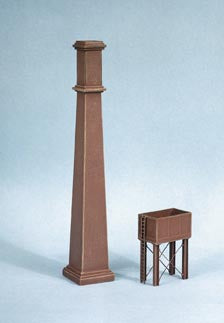 Ratio 314 Industrial Chimney and Water Tank Kit - N Scale