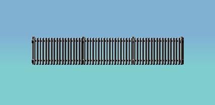 Ratio 422 GWR Station Fencing - Black 680mm - OO / HO Scale