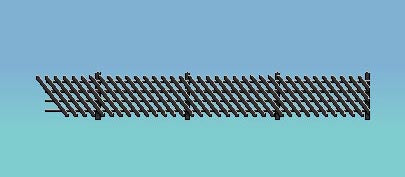 Ratio 427 Station Fencing LMS Style - Black (Total Length 860mm) - OO / HO Scale