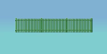 Ratio 431 GWR Station Fencing - Green 680mm - OO / HO Scale