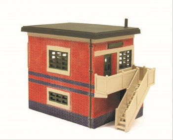 Ratio 554 Wartime (ARP) Flat Roof Signal Box Kit - OO / HO Scale