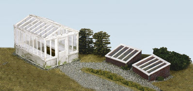 Wills SS20 Greenhouse and 2 Coldframes Kit - OO Scale