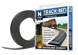 Woodland Scenics ST1475 N Gauge Track Bed 24ft - boxes showing wear but contents undamaged