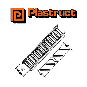 Plastruct STAS-4 Stair White Styrene (2pcs) OO/HO Scale 1:100 (90662)