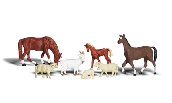Scenic Accents A1844 Livestock (Sheep / Horses / Goat) - OO / HO Scale