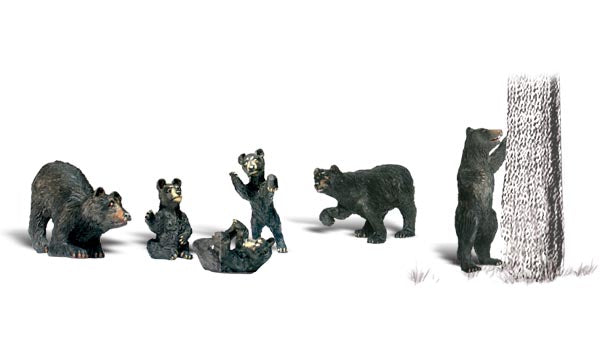 Scenic Accents A1885 Black Bears (6) - OO / HO Scale