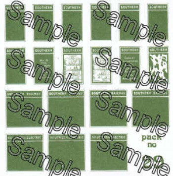 Gaugemaster (Tiny Signs) TSOO29 Southern (SR) Poster Boards - OO Scale